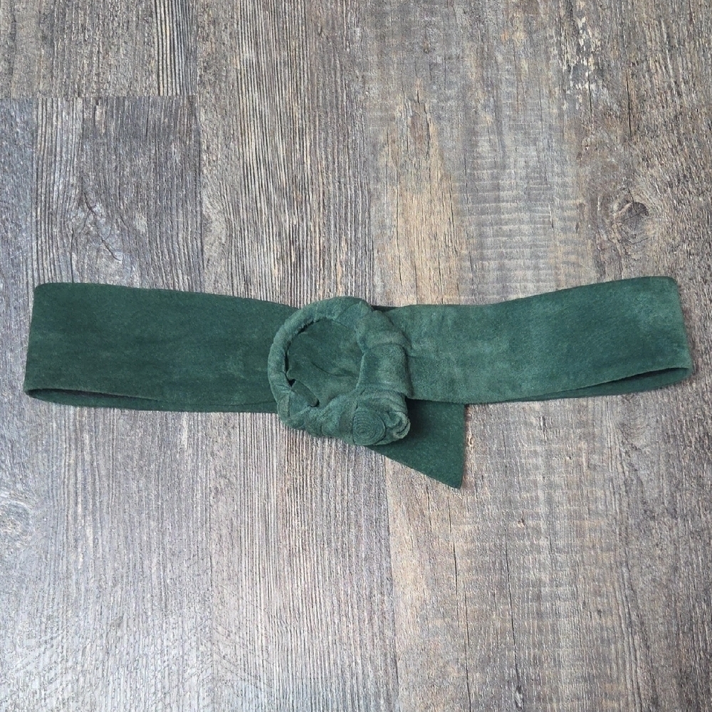 Vintage Green Suede Belt